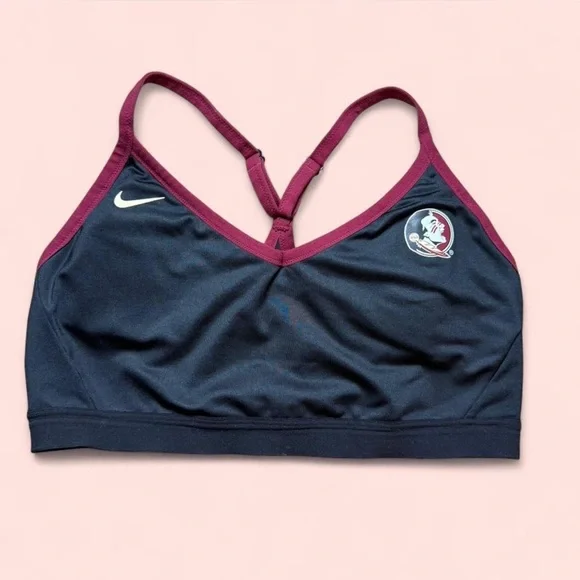 Nike Seminoles Women's Sports Bra - black and Burgundy - Picture 1 of 3